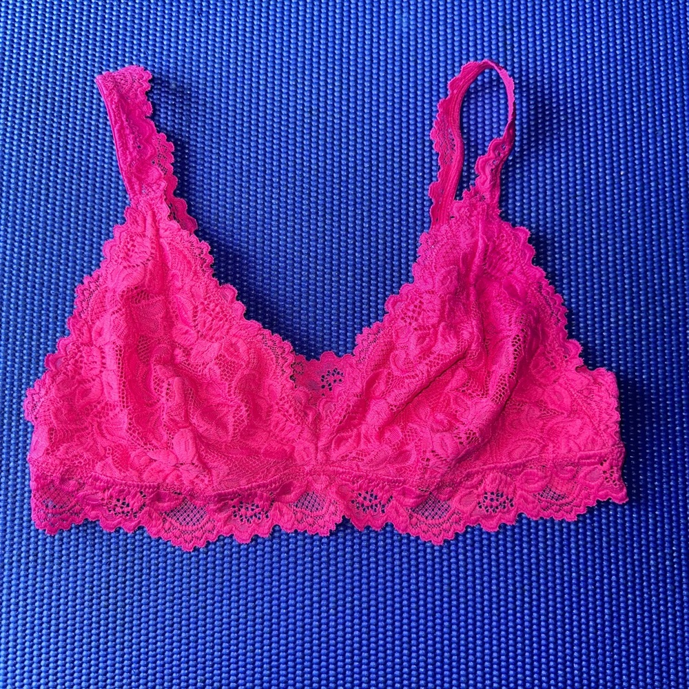 Lace Bralette in Vibrant Pink NWOT